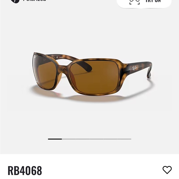 Ray Ban - RB4068 - rectangular tortoiseshell polarized - Picture 1 of 6